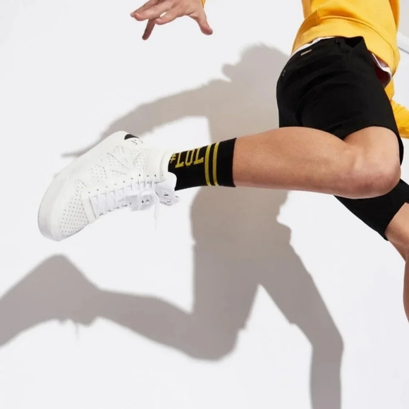 Armani Exchange  AX LOL Black Yellow Tennis Socks size M 70% Cotton - Picture 3 of 6